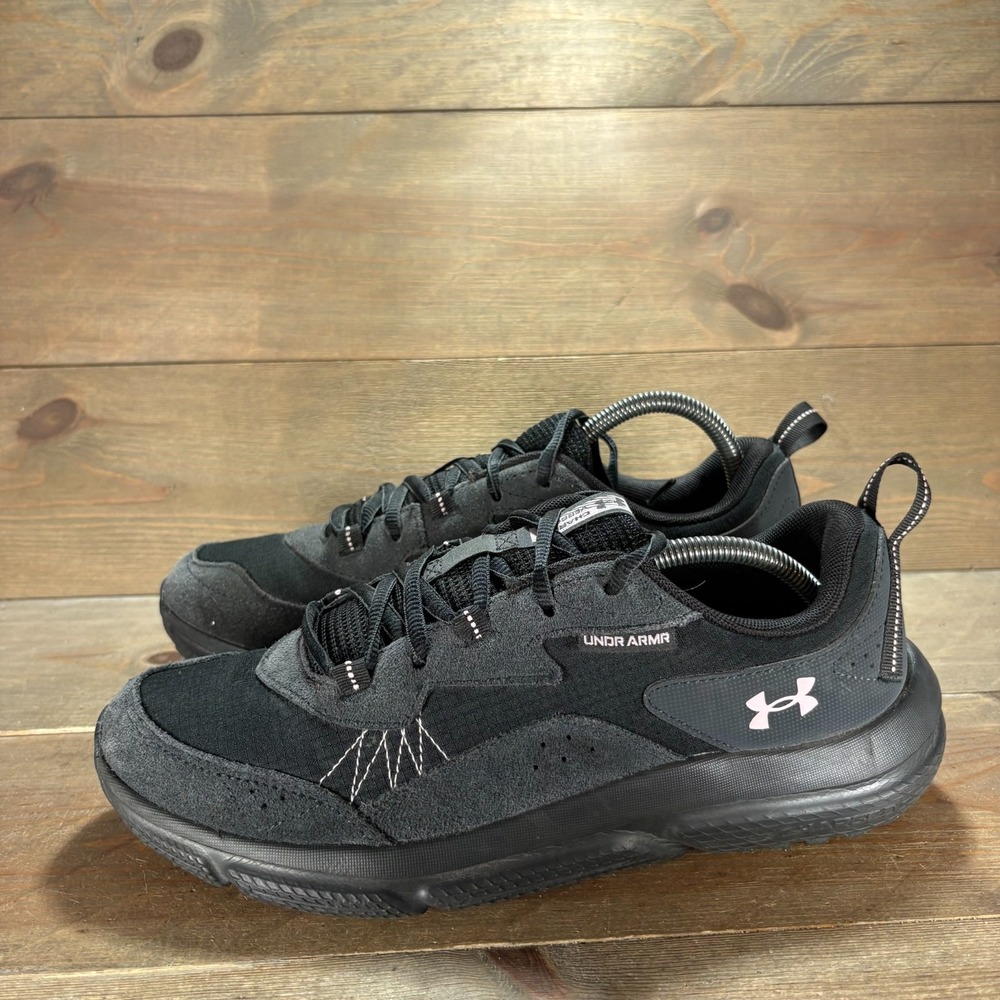 Under Armour Charged Verssert Womens size 10 shoes Black Suede Speckle sneakers